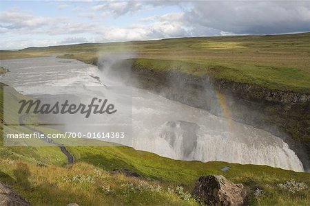 Rainbow over Gullfoss Waterfall, Iceland
