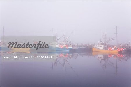 Fischerboote im Hafen von Clarks, Cape Sable Island, Nova Scotia, Kanada