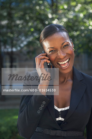 Businesswoman Using Cellphone