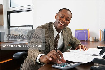 Businessman at Desk