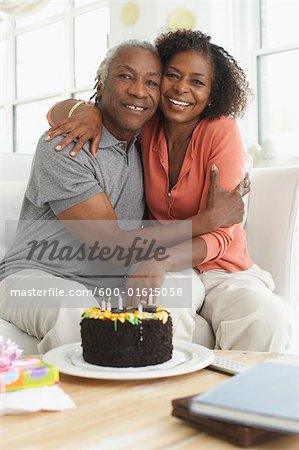 Couple embracing