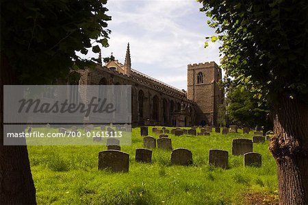 Friedhof von Kirche, Bury St Edmunds, Suffolk, England