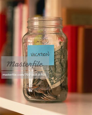 Jar of Money for Vacation