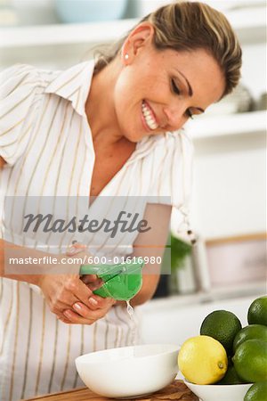 Woman in Kitchen, Preparing Food