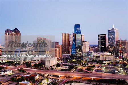 Dallas Skyline at Dusk, Texas, USA