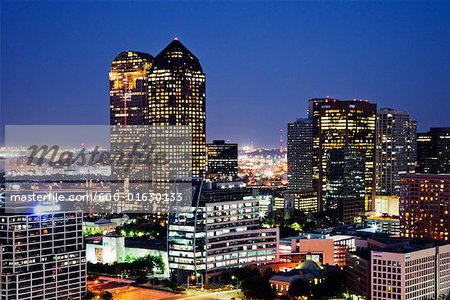 Dallas Skyline at Dusk, Texas, USA