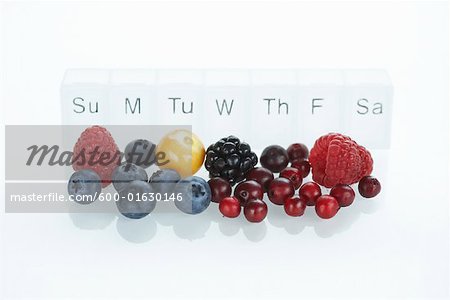 Berries in Pill Dispenser