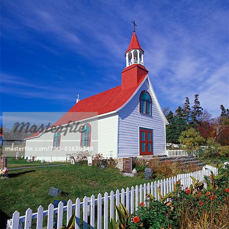 Church in Tadoussac, Quebec, Canada