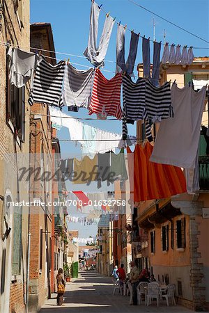 Laundry on Clotheslines, Castello, Venice, Italy