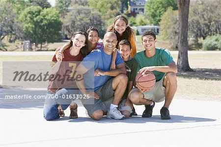 Portrait of Family with Basketball