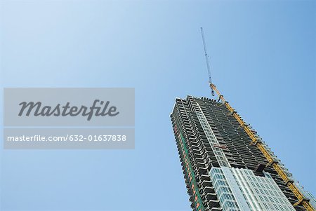 China, Guangdong Province, Guangzhou, high rise under construction