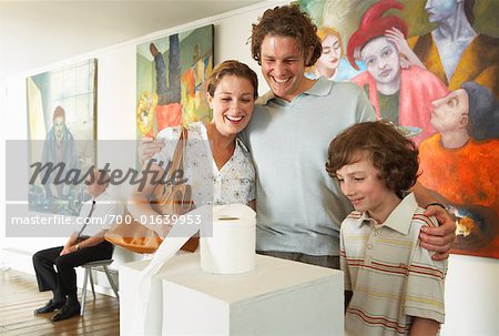 Family in Art Gallery