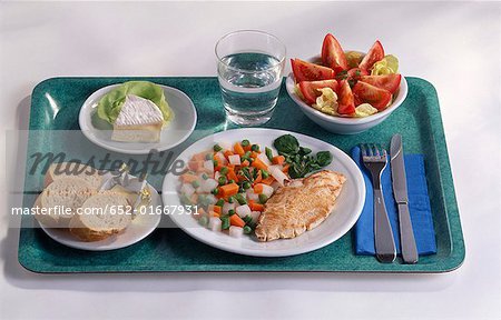Meal on a tray
