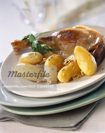 Duck conserve with potatoes