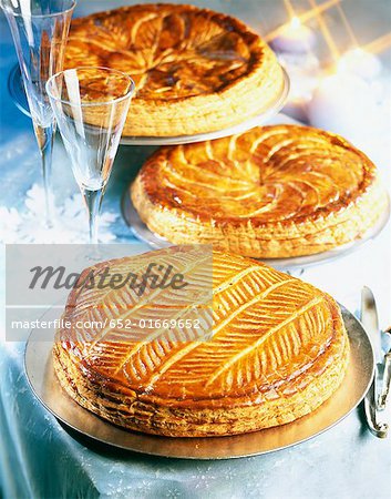 Galettes des Rois Mandel Blätterteig Kuchen