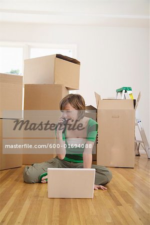 Woman Moving Into New Home