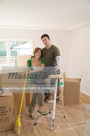Couple Moving Into New Home