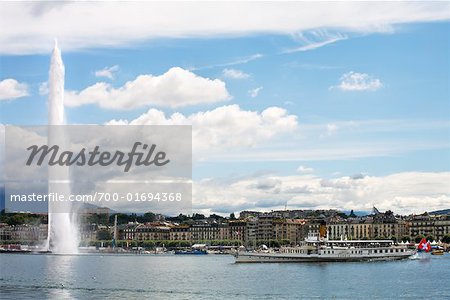 Jet d ' eau, Genfer See, Genf, Schweiz