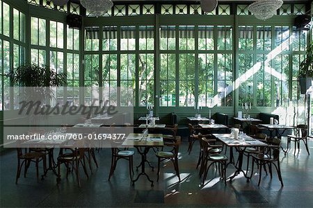 Intérieur du café, Parc des Bastions, Genève, Suisse