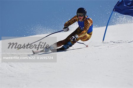 Skieurs de Slalom géant