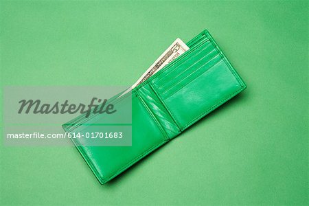 A green wallet