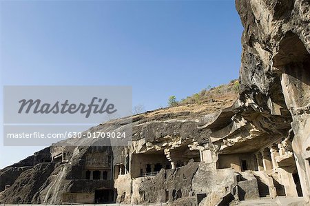 Old ruins of caves, Ellora, Aurangabad, Maharashtra, India