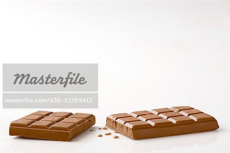 Gros plan des tablettes de chocolat