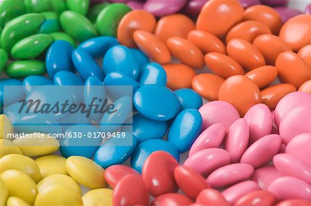 Gros plan de bonbons