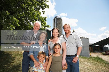 Porträt des Farm-Familie