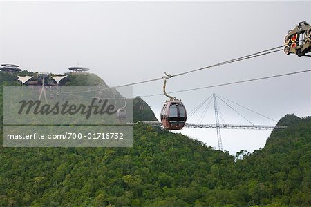 Cable Cars Crossing Mount Machincang, Langkawi Island, Malaysia