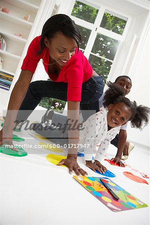 Mother Playing with Children