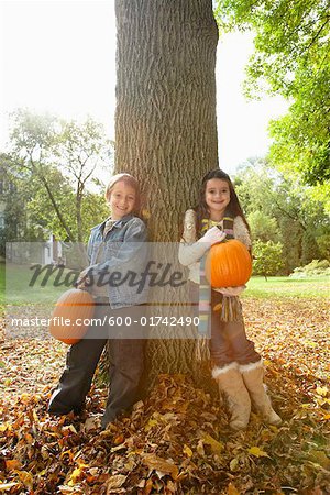 Children with Pumpkins