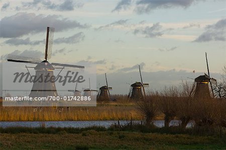 Moulins à vent, Kinderdijk, Pays-Bas