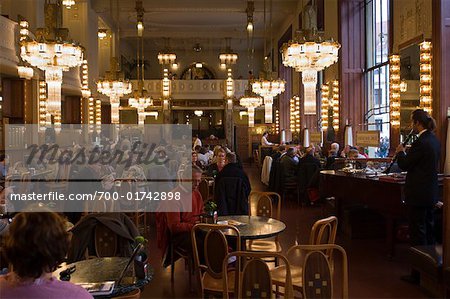 Interior of Restaurant, Prague, Czech Republic