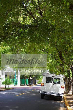 Car parked at the roadside, Condado, Puerto Rico