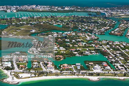 Aerial view of a city, Florida Keys, Florida, USA