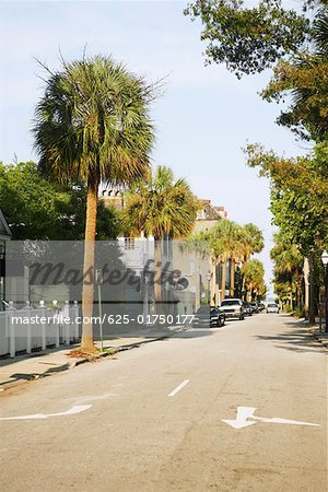 Les voitures garées sur la voie publique, Charleston, South Carolina, USA