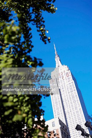 Low angle view of a building, Empire State Building, Manhattan, New York City, New York State, USA