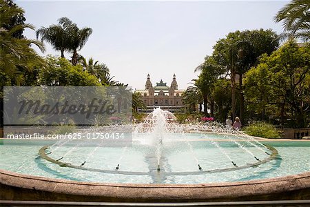 Fontaine devant un casino, Grand Casino, Monte Carlo, Monaco