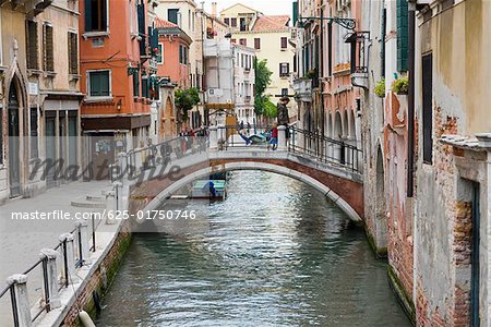 Group of people on a footbridge, Grand Canal, Venice, Italy