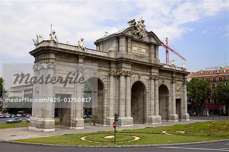 Gedenkstätte Tor am Straßenrand, Alcala Tor, Madrid, Spanien