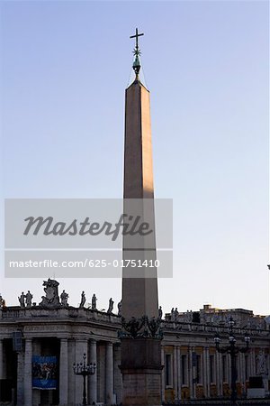 Obelisk in front of a church, St. Peter's Square, Vatican City