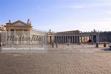 Facade of a building, Bernini's Colonnade, St. Peter's Square, Vatican, Rome, Italy