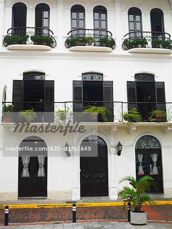 Façade d'un bâtiment, vieux Panama, Panama City, Panama