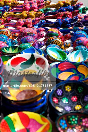 Ceramics bowl in a store, Cancun, Mexico