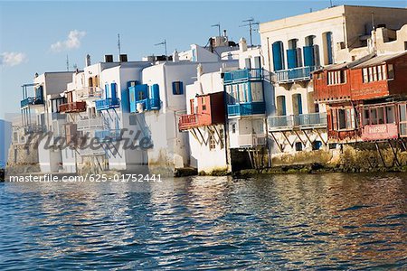 Buildings at the waterfront, Mykonos Town, Mykonos, Cyclades Islands, Greece