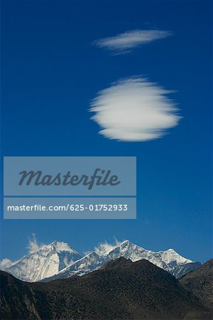 Panoramic view of snow covered mountains, Muktinath, Annapurna Range, Himalayas, Nepal