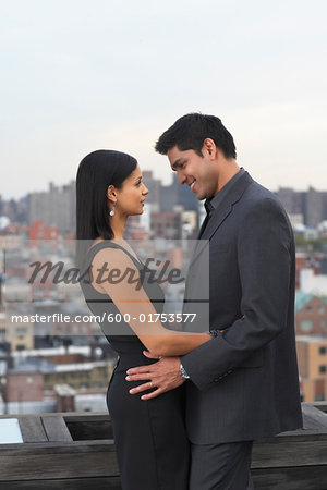 Couple on Balcony, Soho, New York City, New York, USA