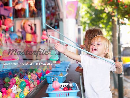 Little girls at a fair.