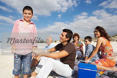 Famille sur la plage